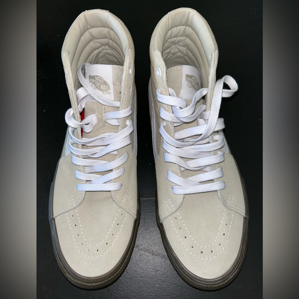 Vans high top. Brand new. Tan. Must sell. 9.5